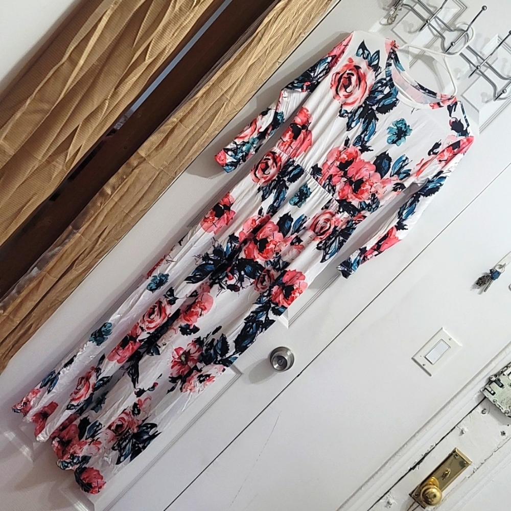 White floral dress